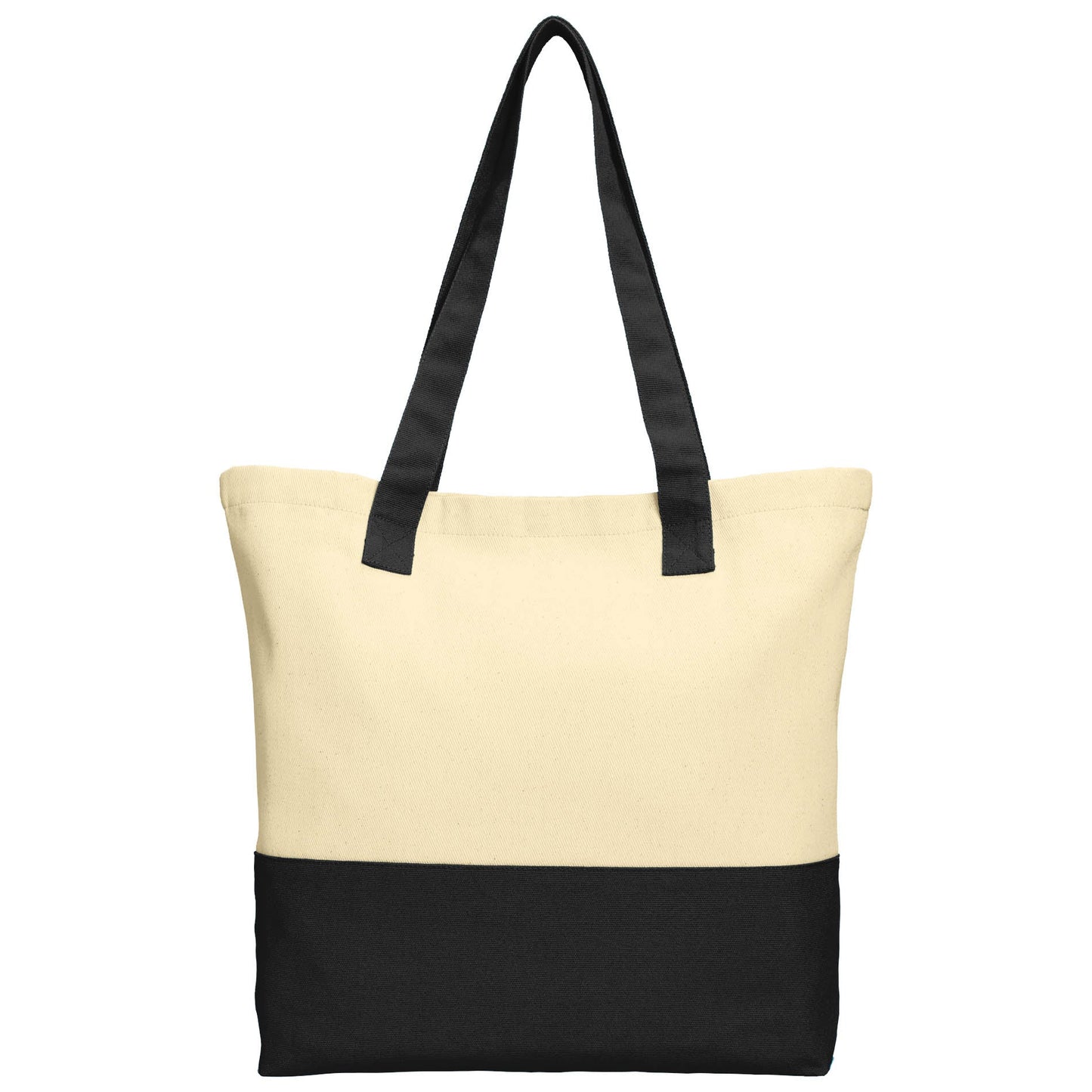 Natural/Black Tote Bags - Port Authority - Durable Cotton