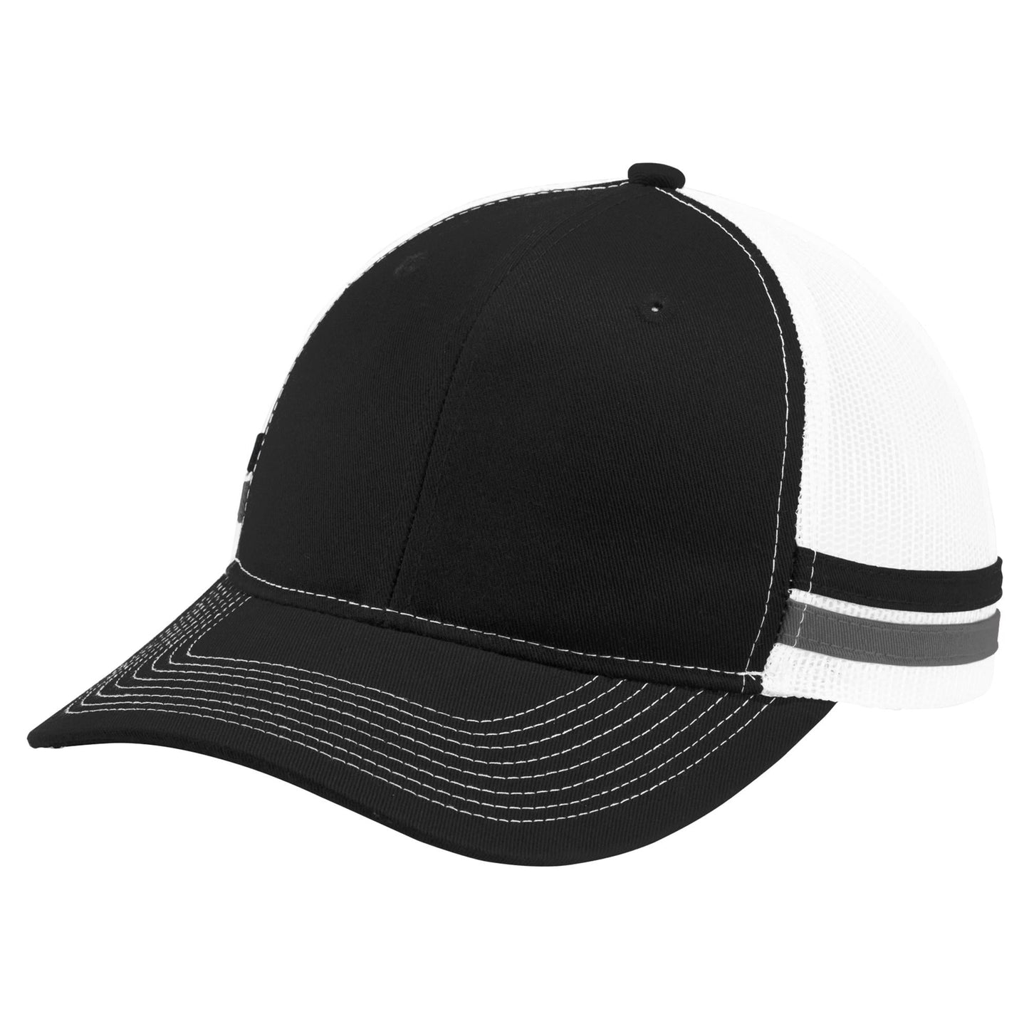 Black/Grey Steel Snapback Cap - Port Authority - Trendy Style
