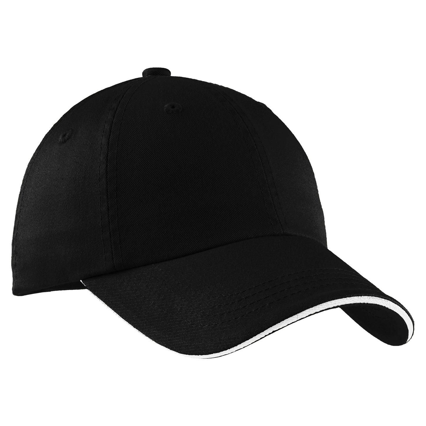 Black/White Ball Caps - Port Authority - Soft Cotton