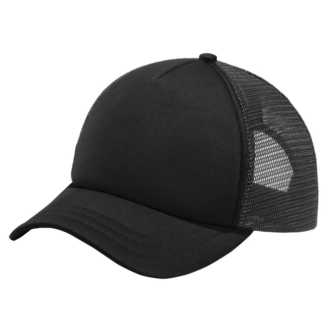 Black/Black Cap - Port Authority - Stylish Trucker Cap