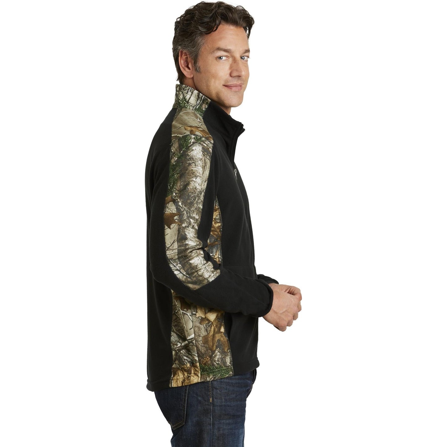Black Camouflage Jacket - Port Authority - Cozy Microfleece