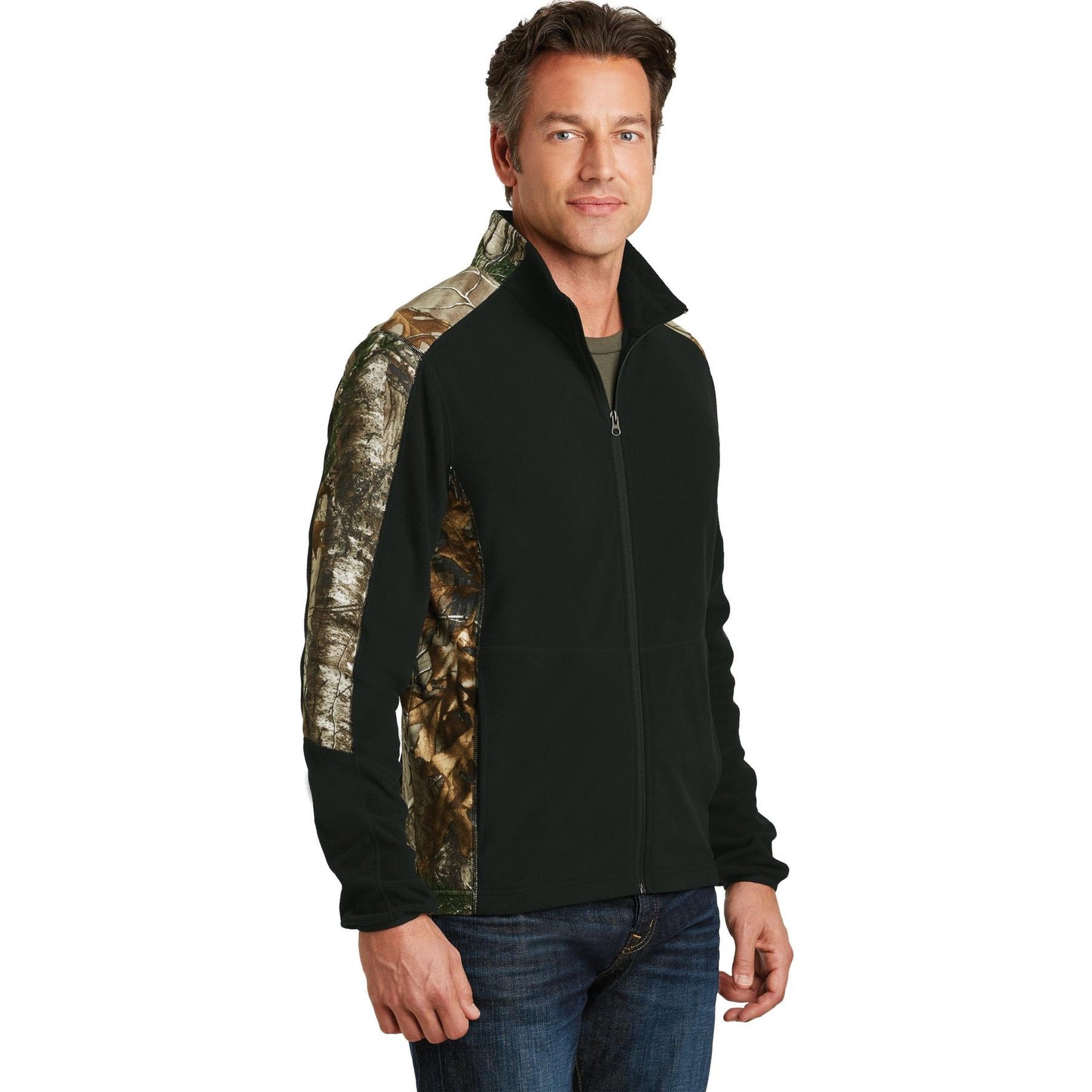 Black Camouflage Jacket - Port Authority - Cozy Microfleece