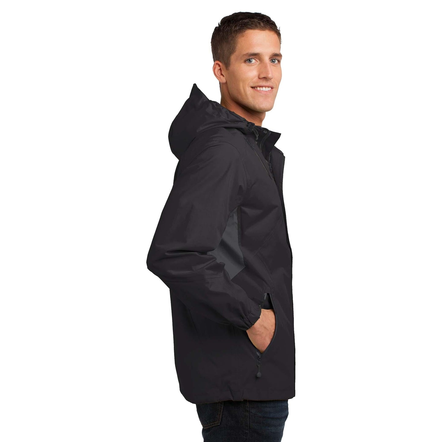 Black Waterproof Jacket - Port Authority - Stylish Look
