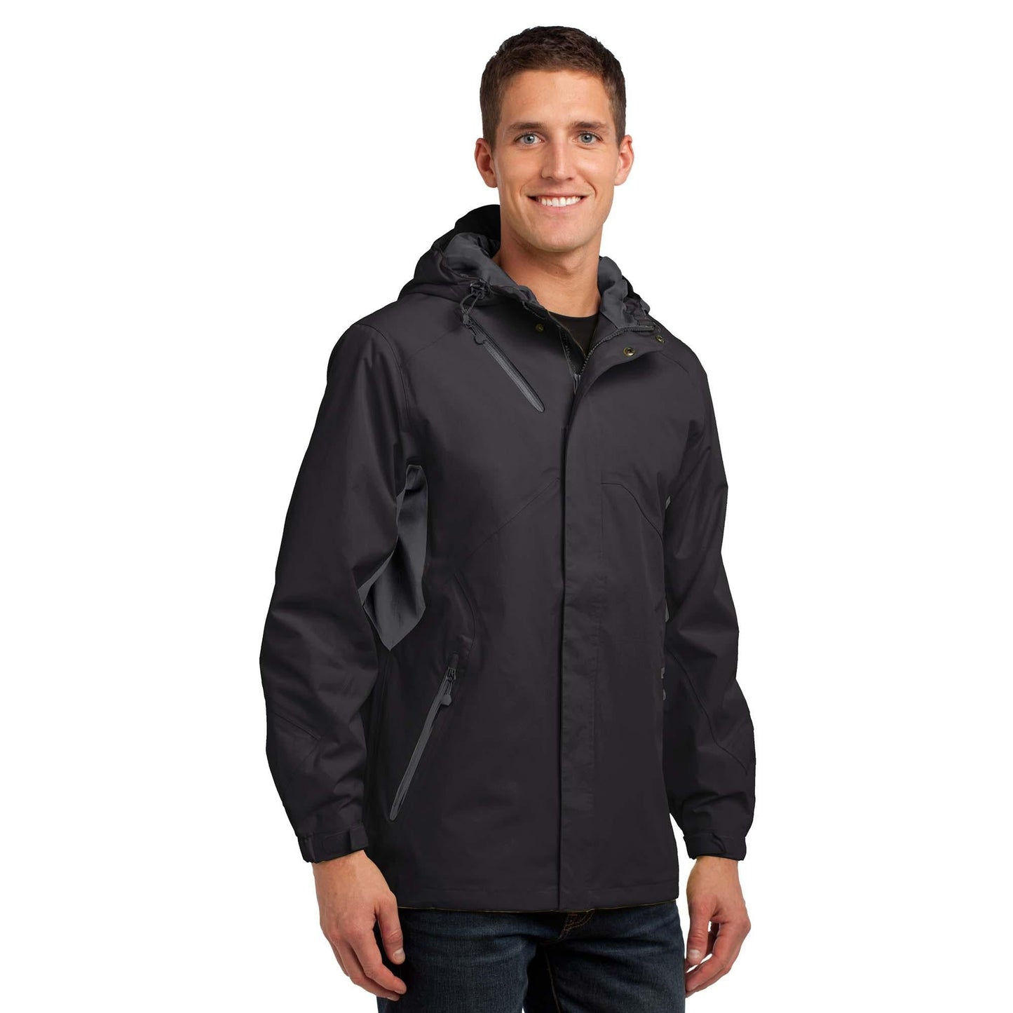 Black Waterproof Jacket - Port Authority - Stylish Look