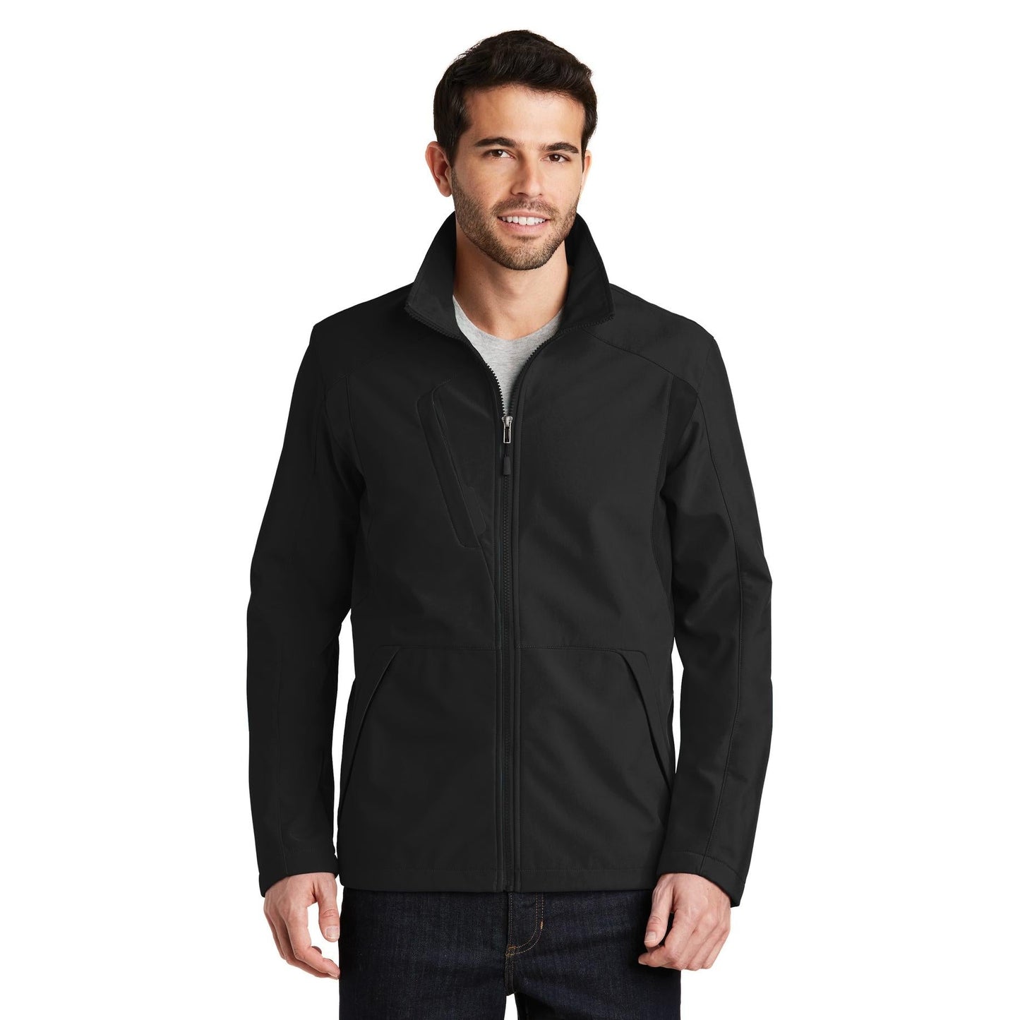 Battleship Grey Soft Shell Jacket - Port Authority - Stylish Design