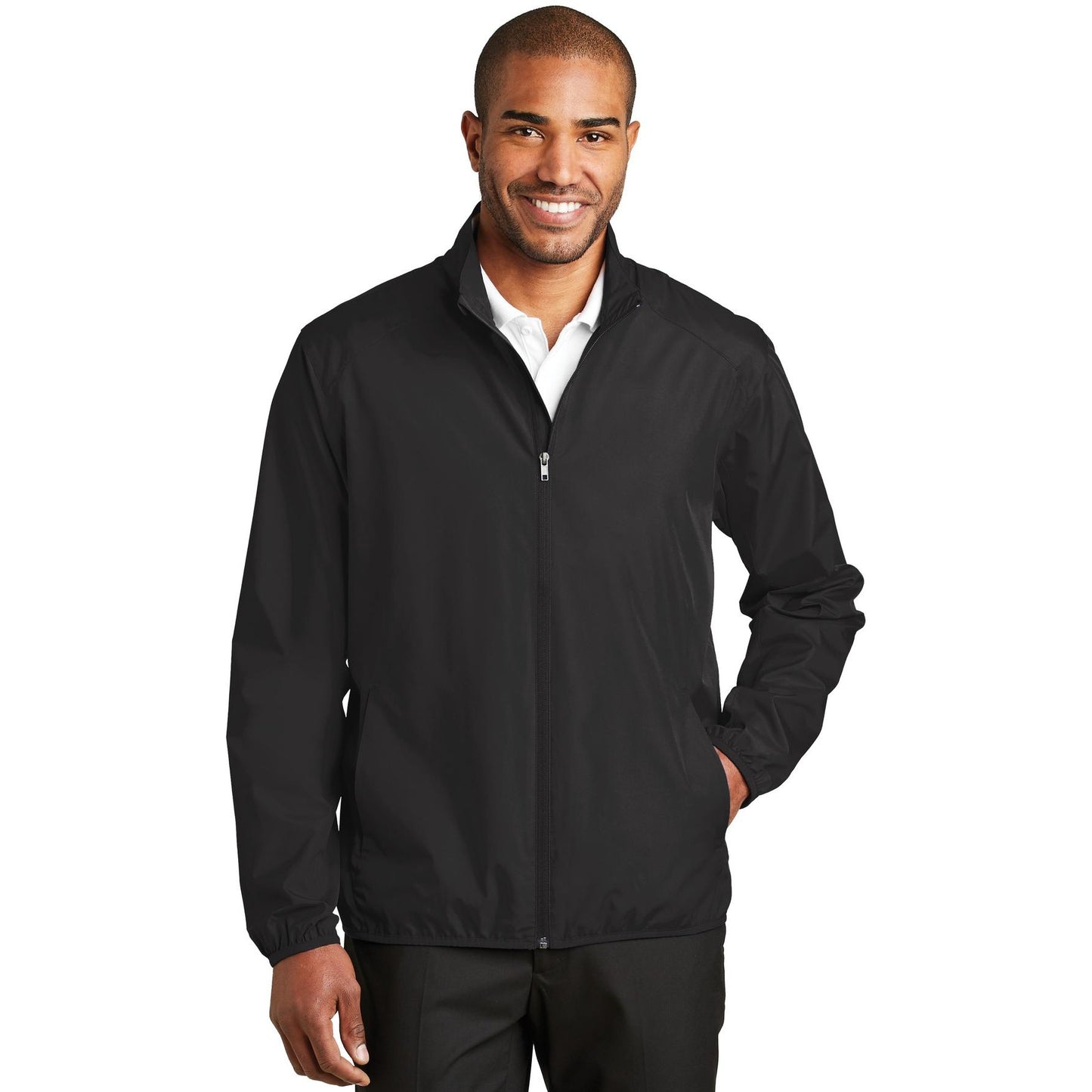Black Windbreaker - Port Authority - Water Resistant