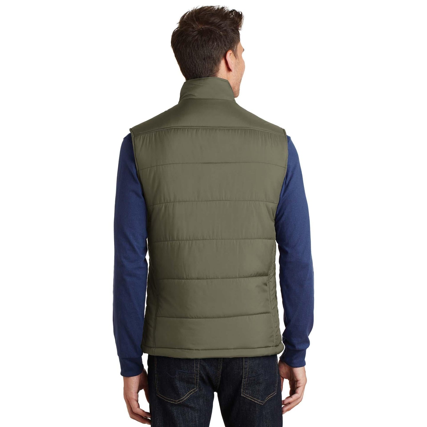 Mediterranean Blue Puffy Vest - Port Authority - Cozy Layer