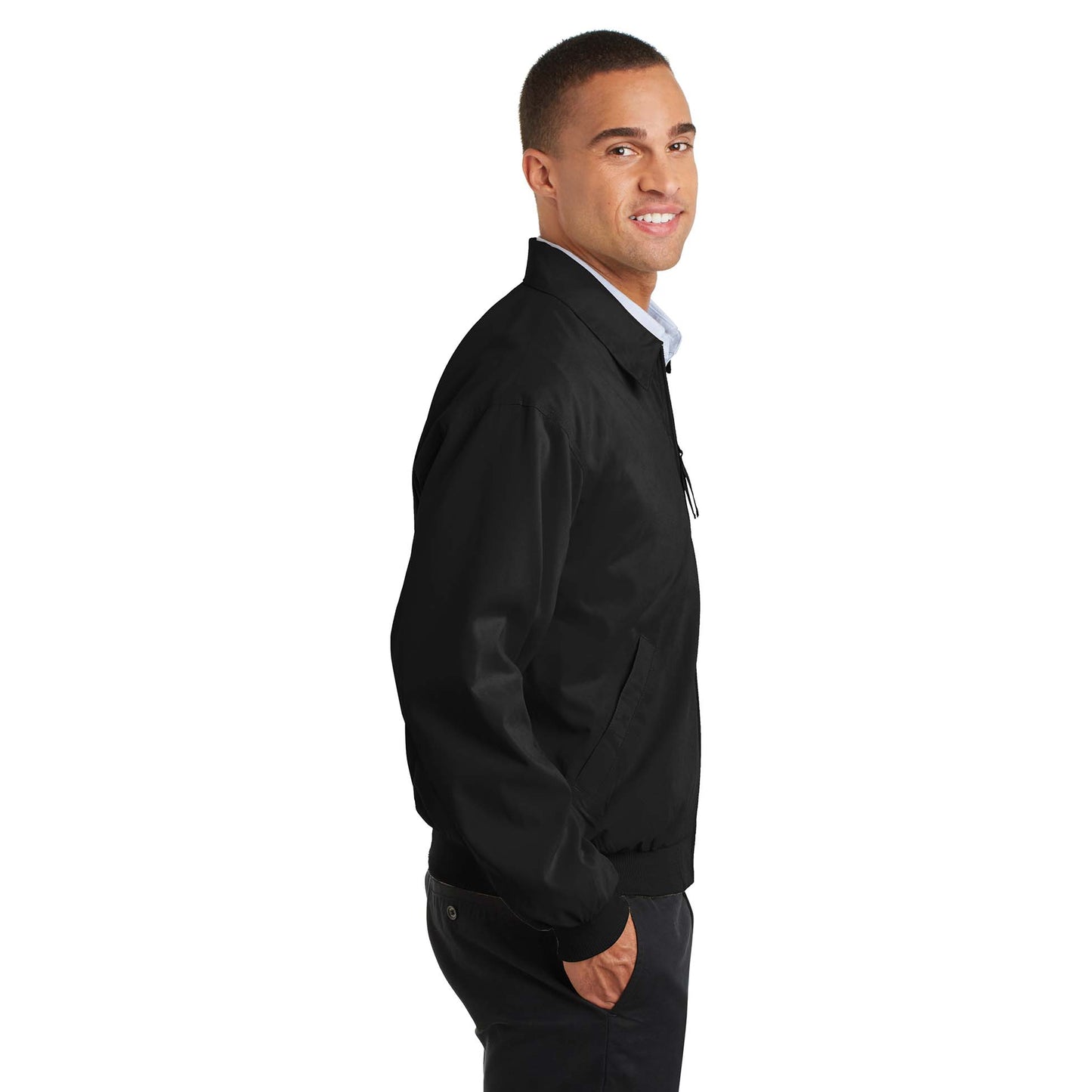 Black/Solid Pewter Lining Jackets - Port Authority - Microfiber