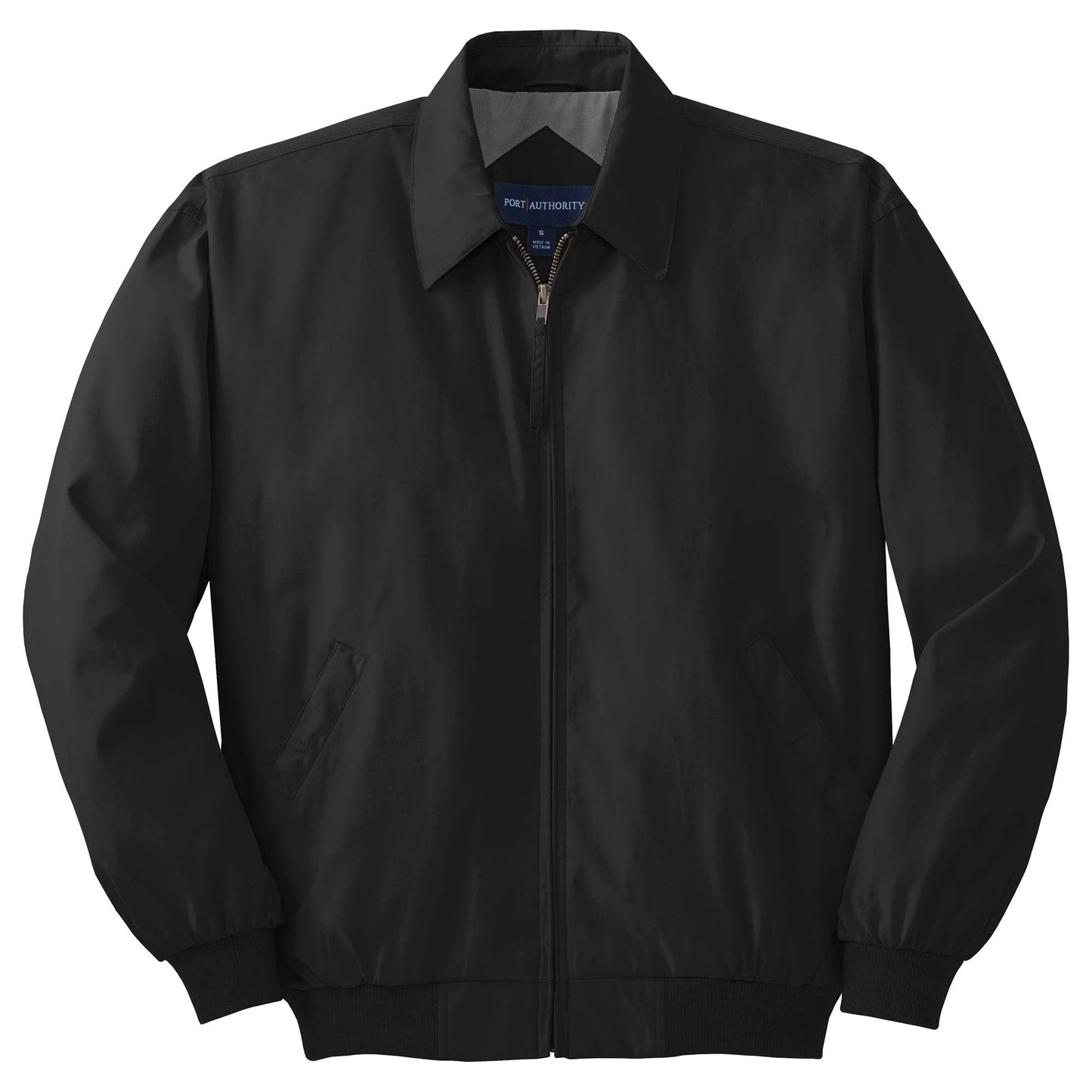 Black/Solid Pewter Lining Jackets - Port Authority - Microfiber