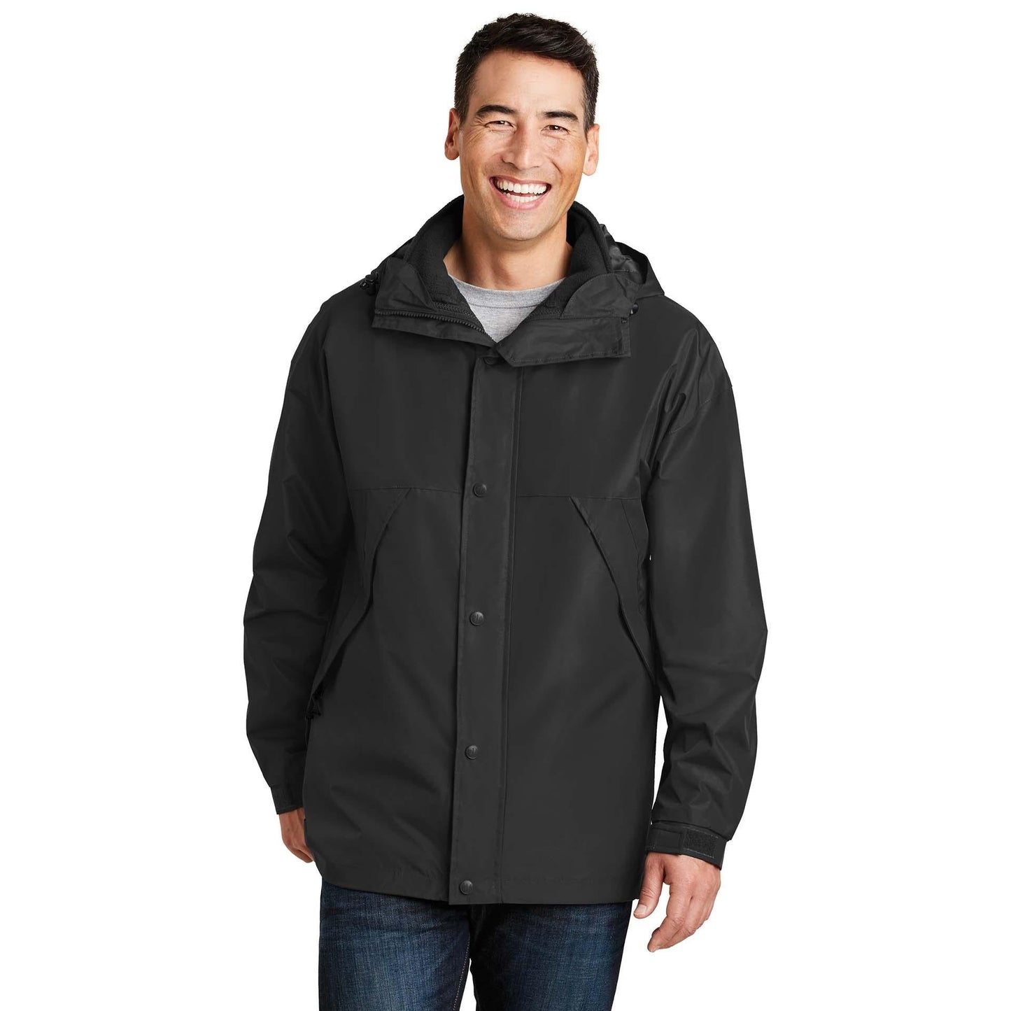 Black/Black Jacket - Port Authority - Water Resistant