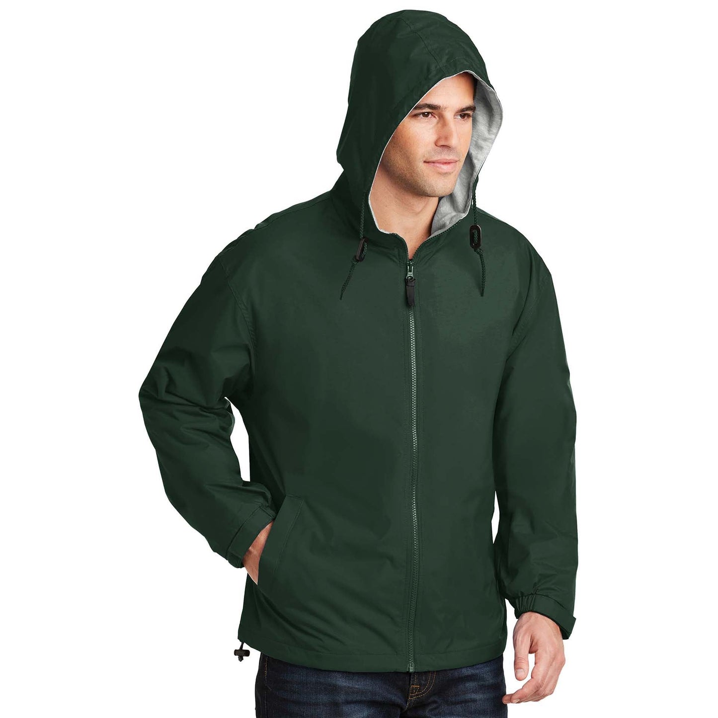 Black/Light Oxford Jacket - Port Authority - Nylon Shell