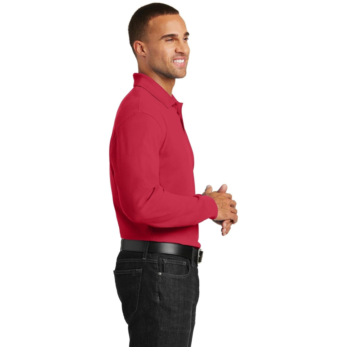 Deep Black Polo Shirts - Port Authority - Durable Pique