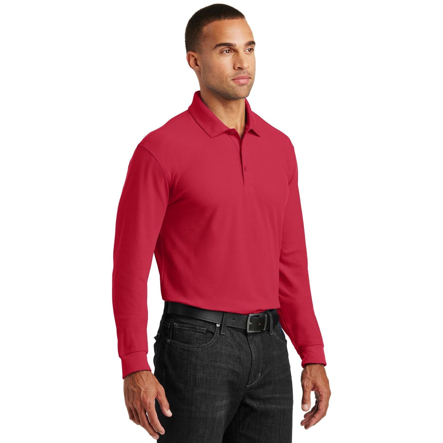Deep Black Polo Shirts - Port Authority - Durable Pique
