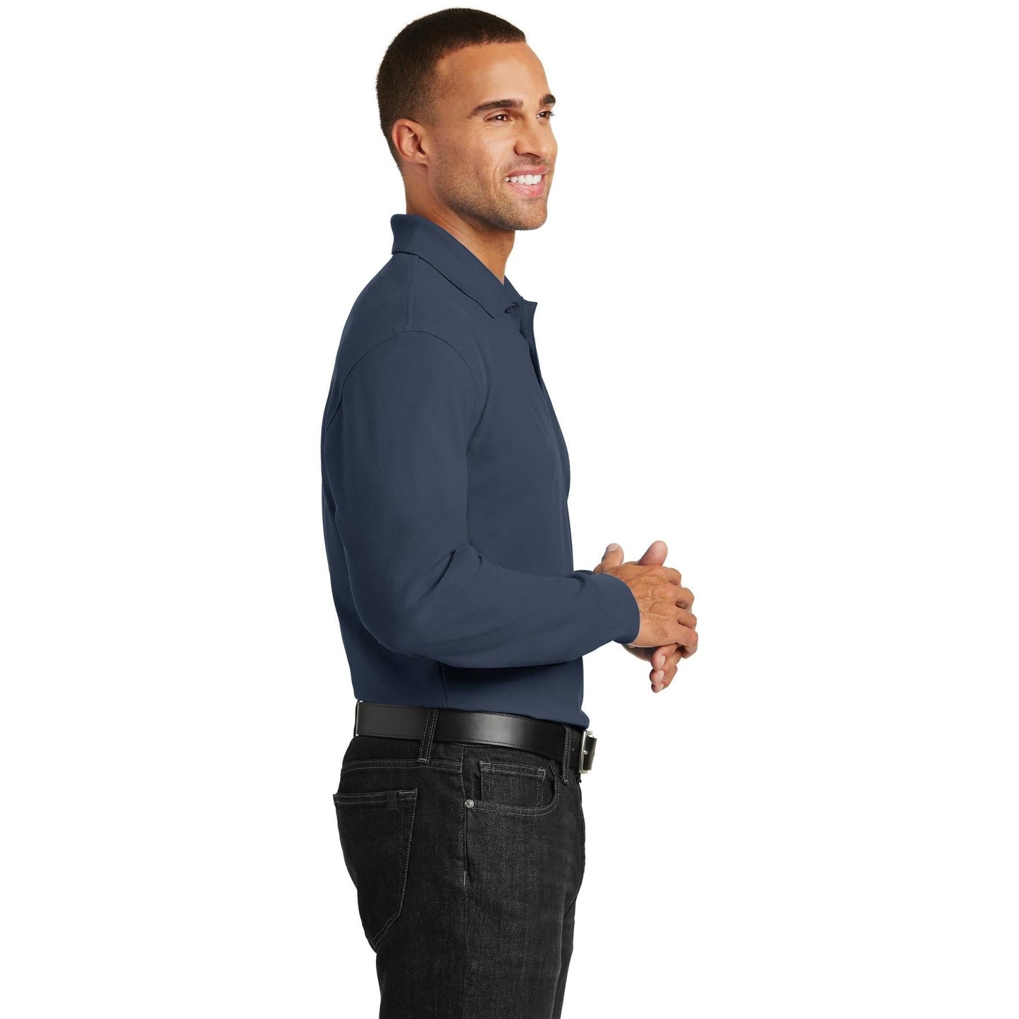 Deep Black Polo Shirts - Port Authority - Durable Pique