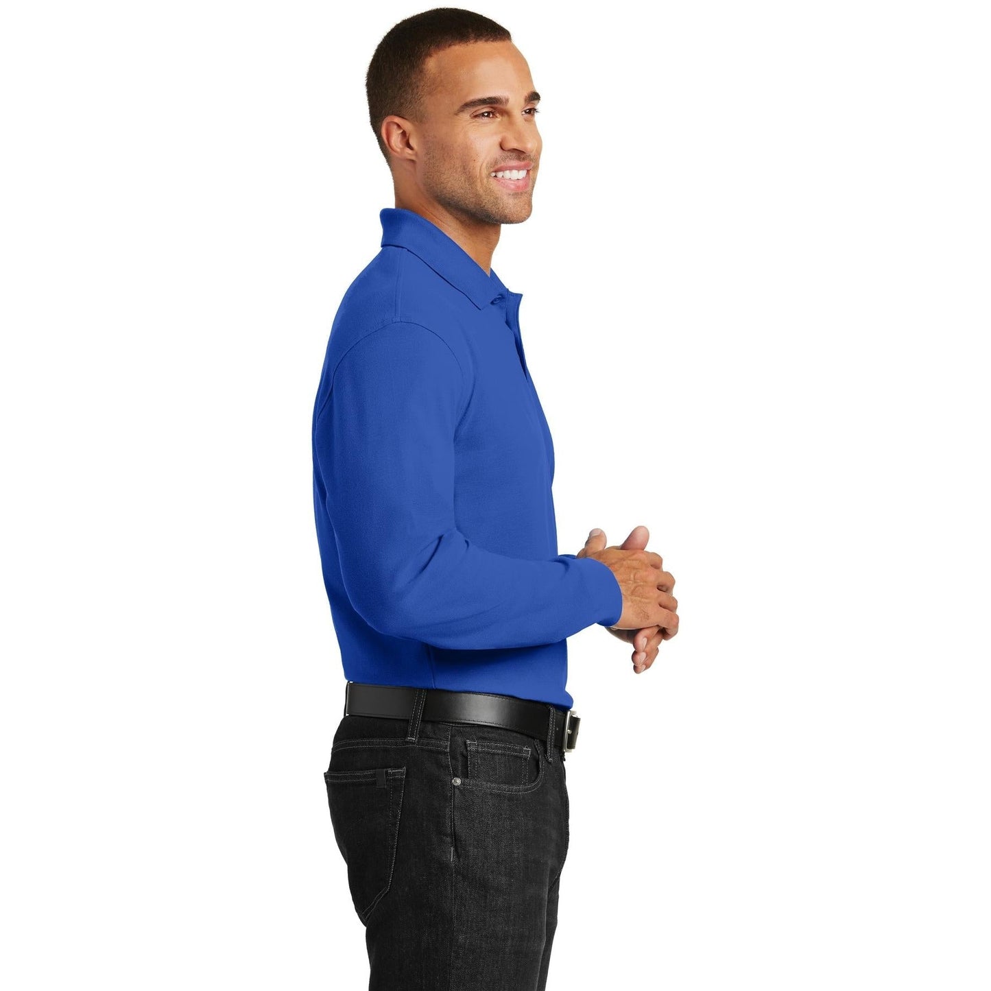 Deep Black Polo Shirts - Port Authority - Durable Pique
