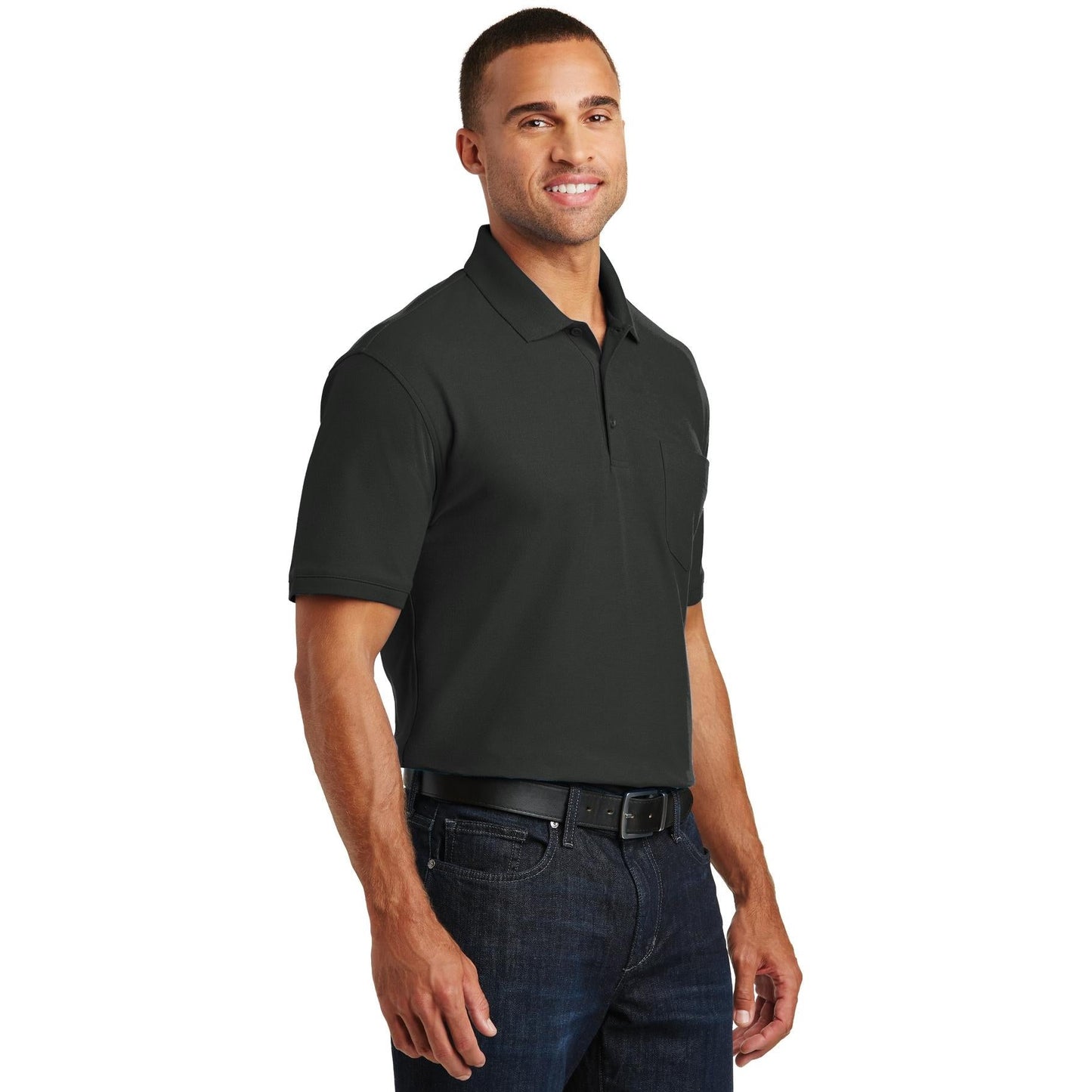 Deep Black Polo Shirts - Port Authority - Classic Style