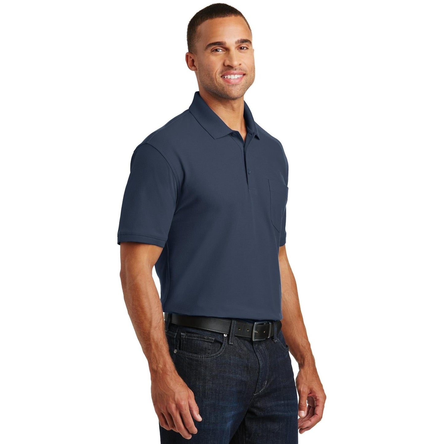 Deep Black Polo Shirts - Port Authority - Classic Style