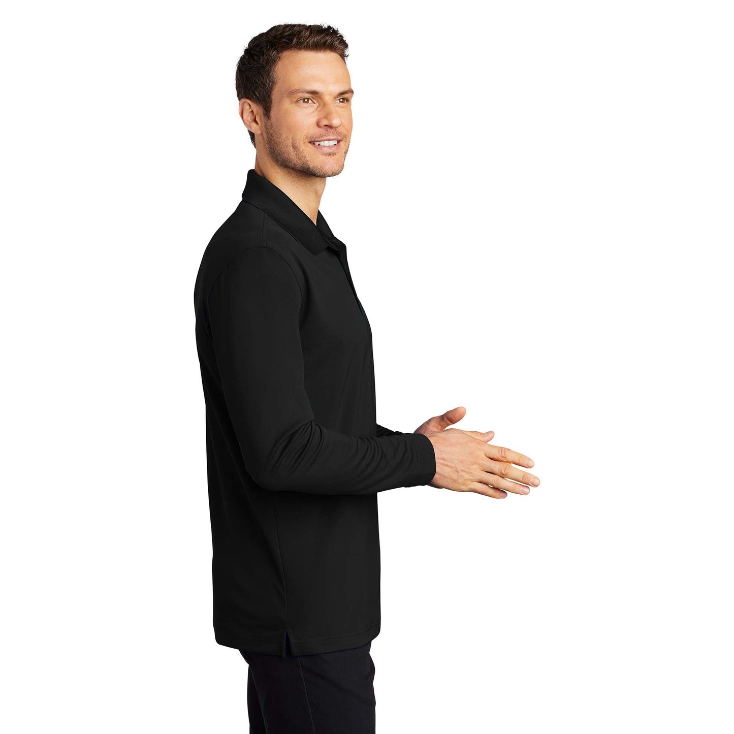 Deep Black Polo Shirts - Port Authority - Micro-Mesh