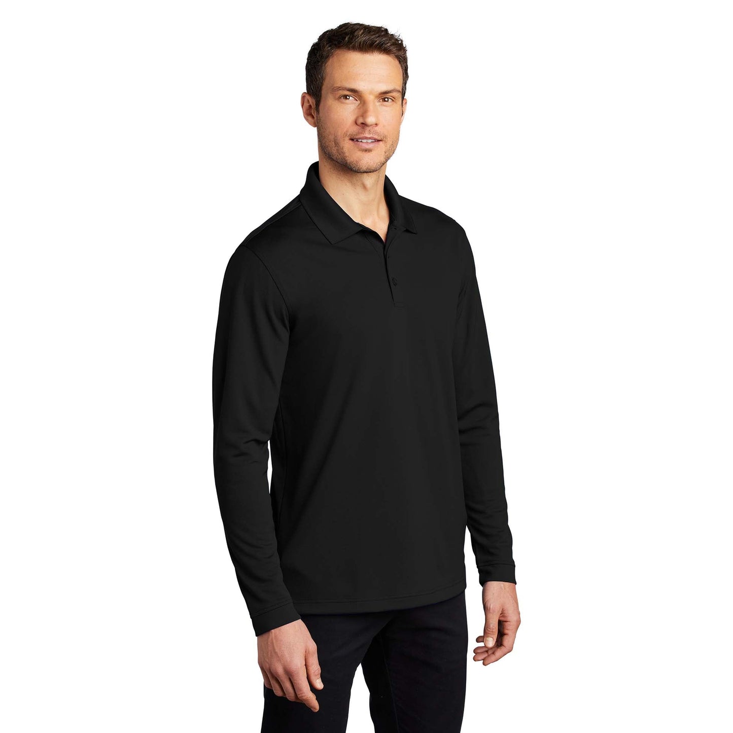 Deep Black Polo Shirts - Port Authority - Micro-Mesh