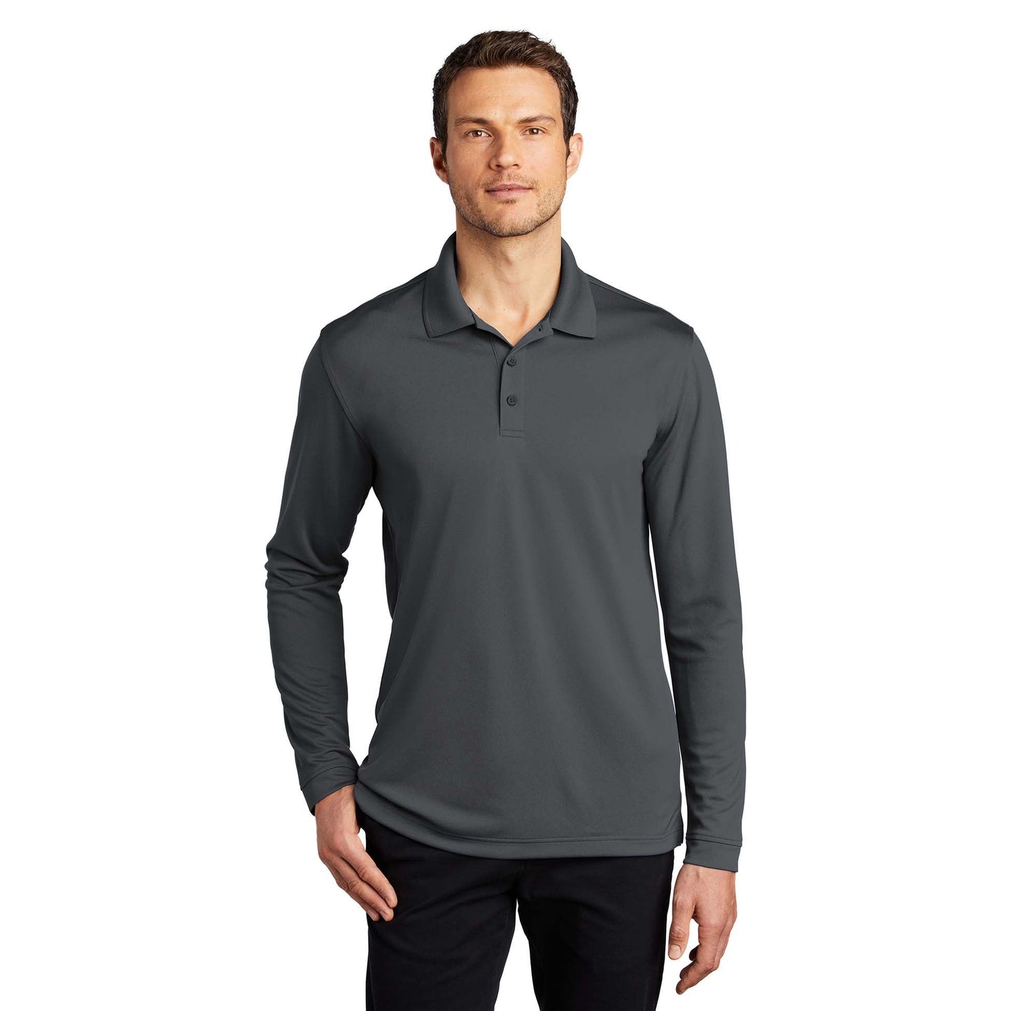 Deep Black Polo Shirts - Port Authority - Micro-Mesh