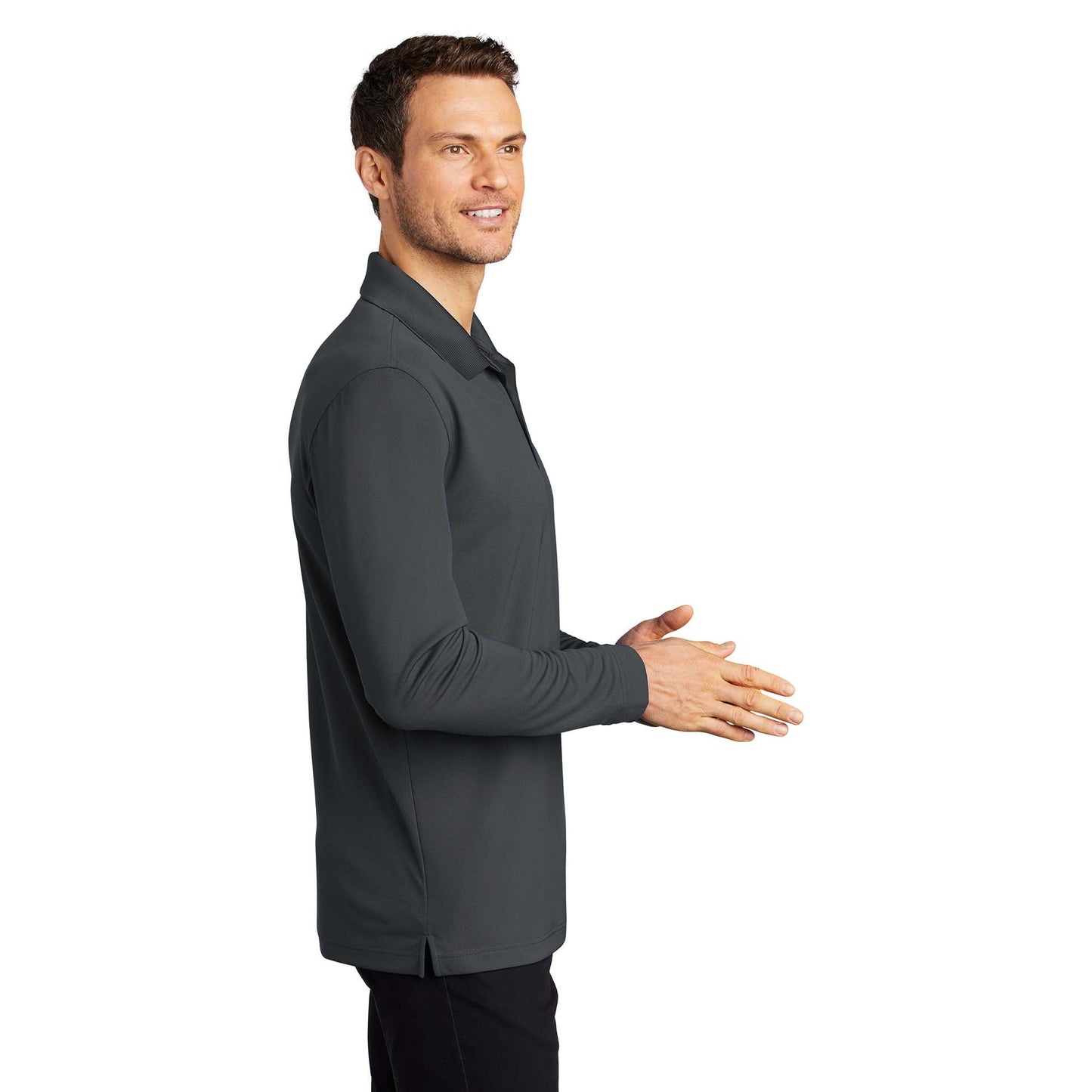 Deep Black Polo Shirts - Port Authority - Micro-Mesh