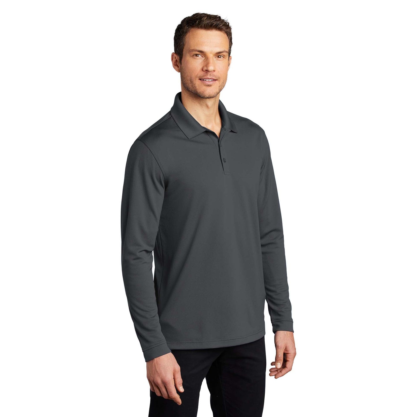 Deep Black Polo Shirts - Port Authority - Micro-Mesh