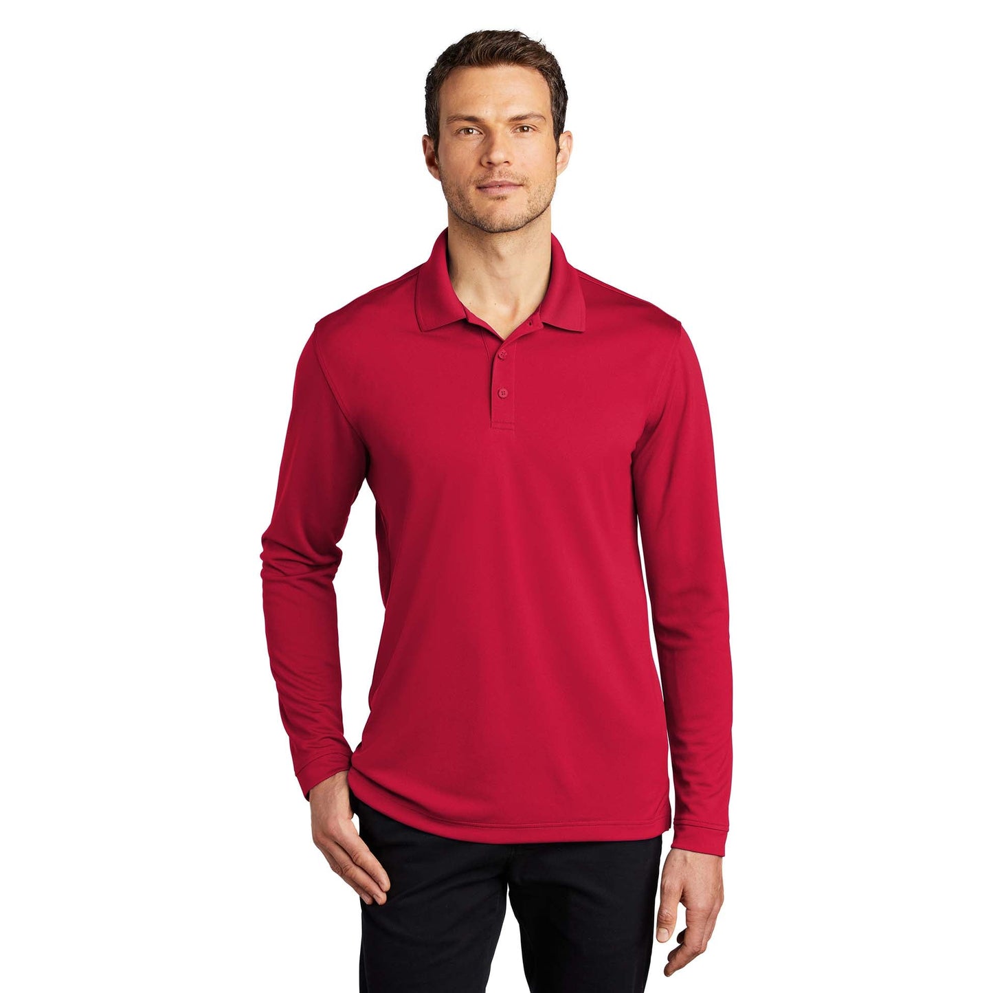 Deep Black Polo Shirts - Port Authority - Micro-Mesh