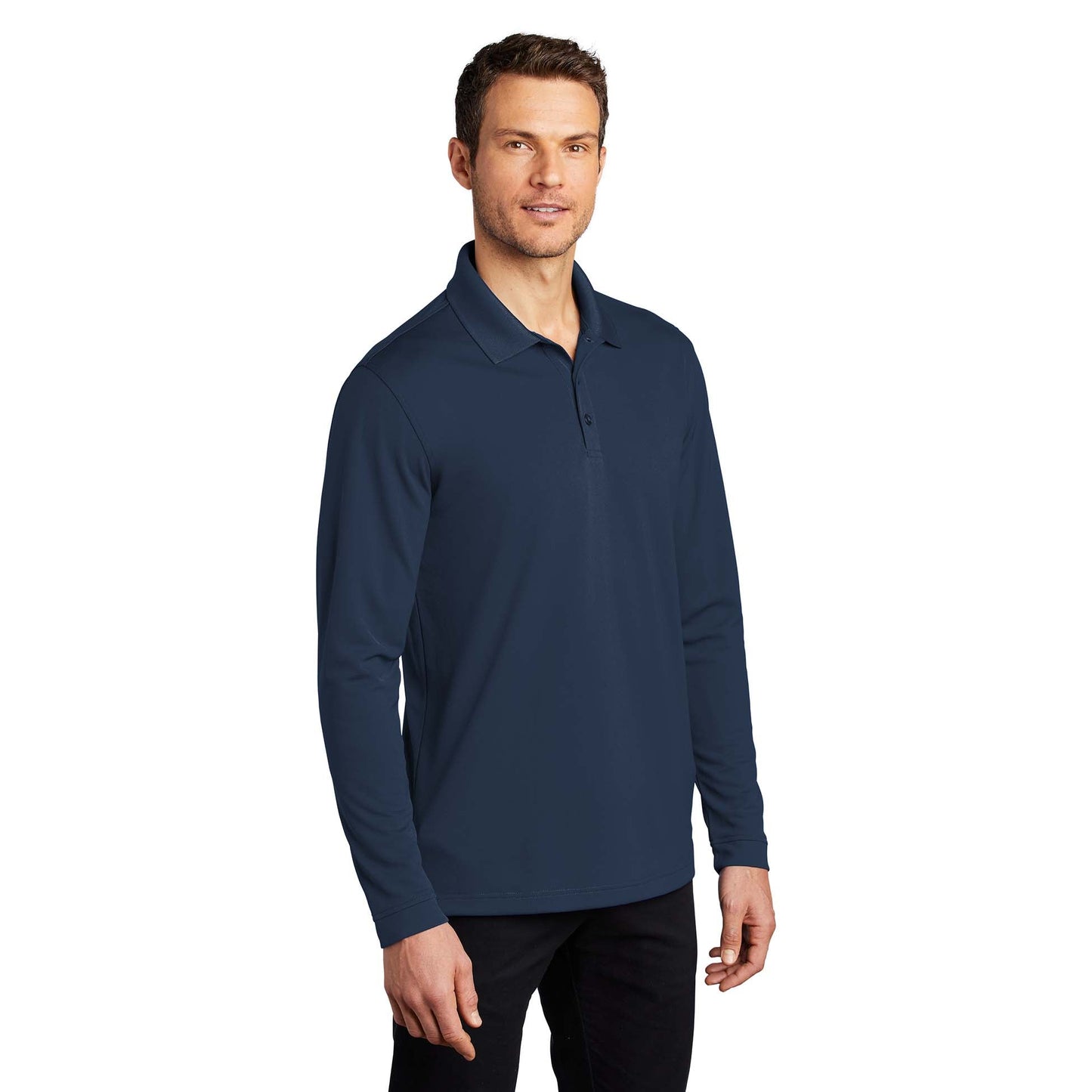Deep Black Polo Shirts - Port Authority - Micro-Mesh