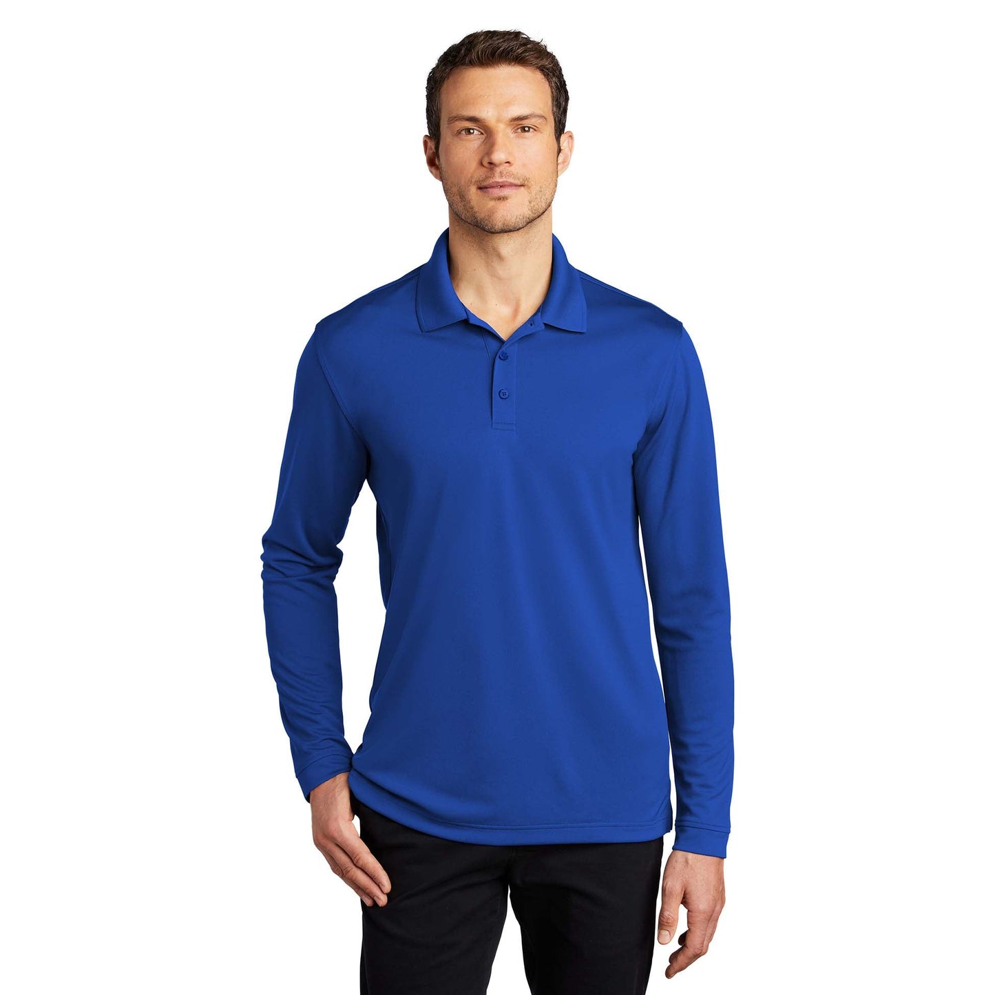 Deep Black Polo Shirts - Port Authority - Micro-Mesh