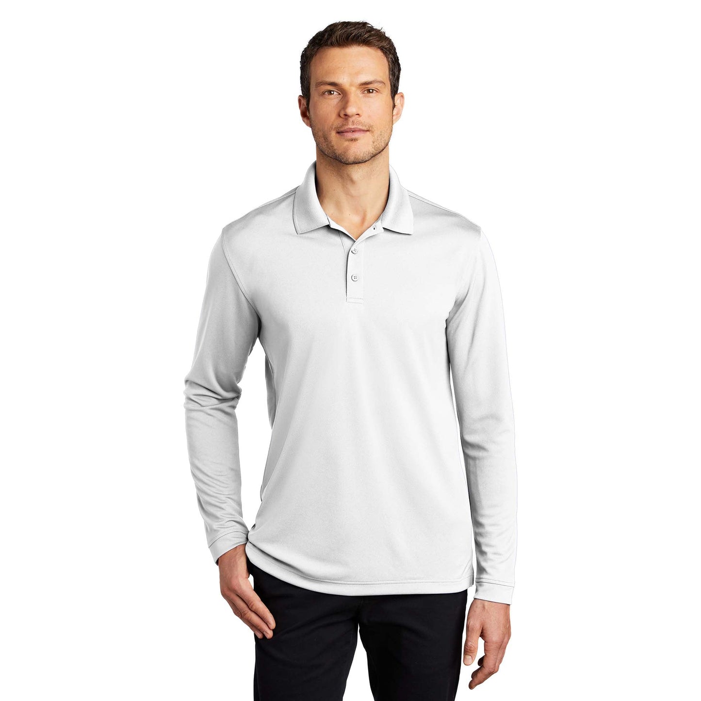 Deep Black Polo Shirts - Port Authority - Micro-Mesh