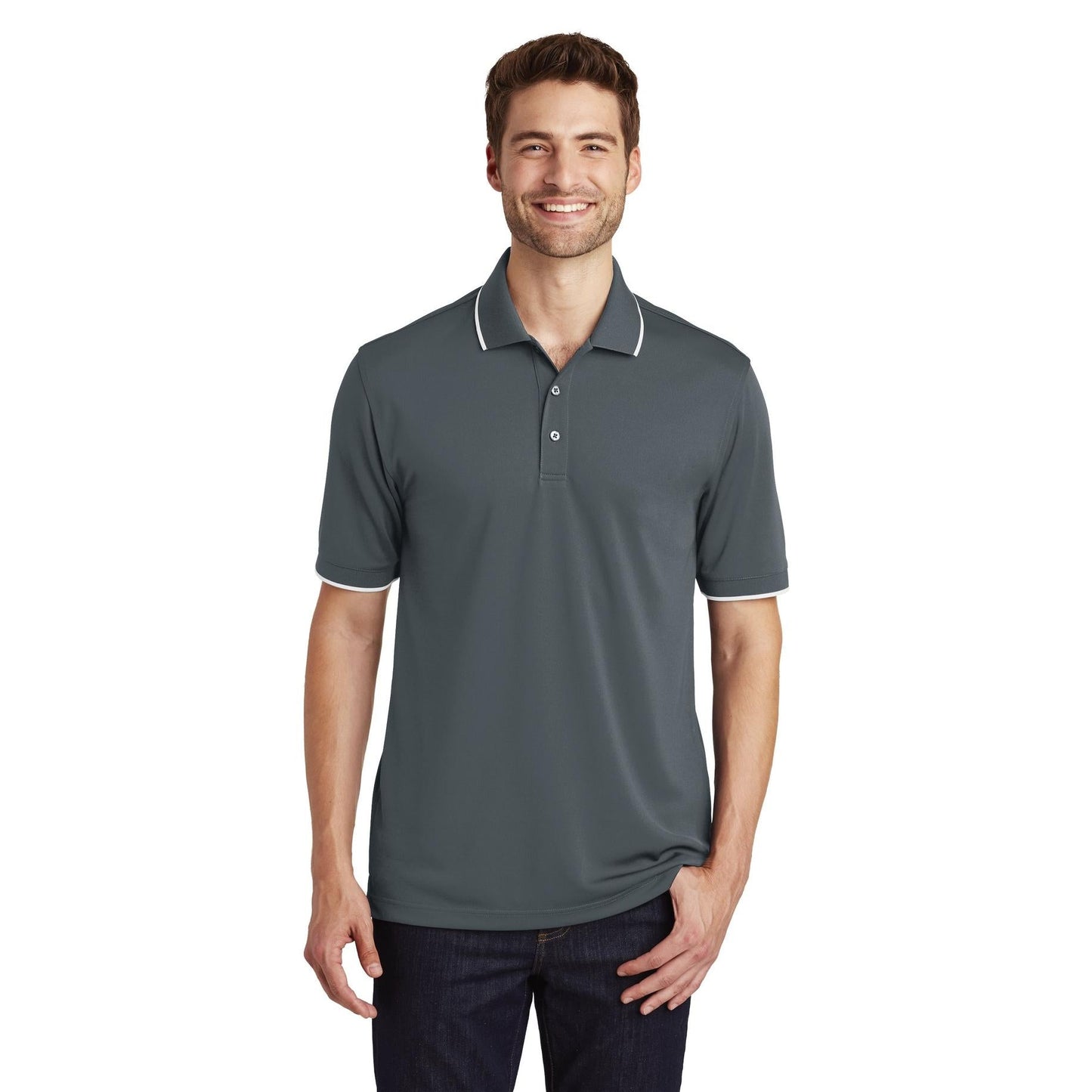 Deep Black Polo Shirt - Port Authority - Breathable Fabric