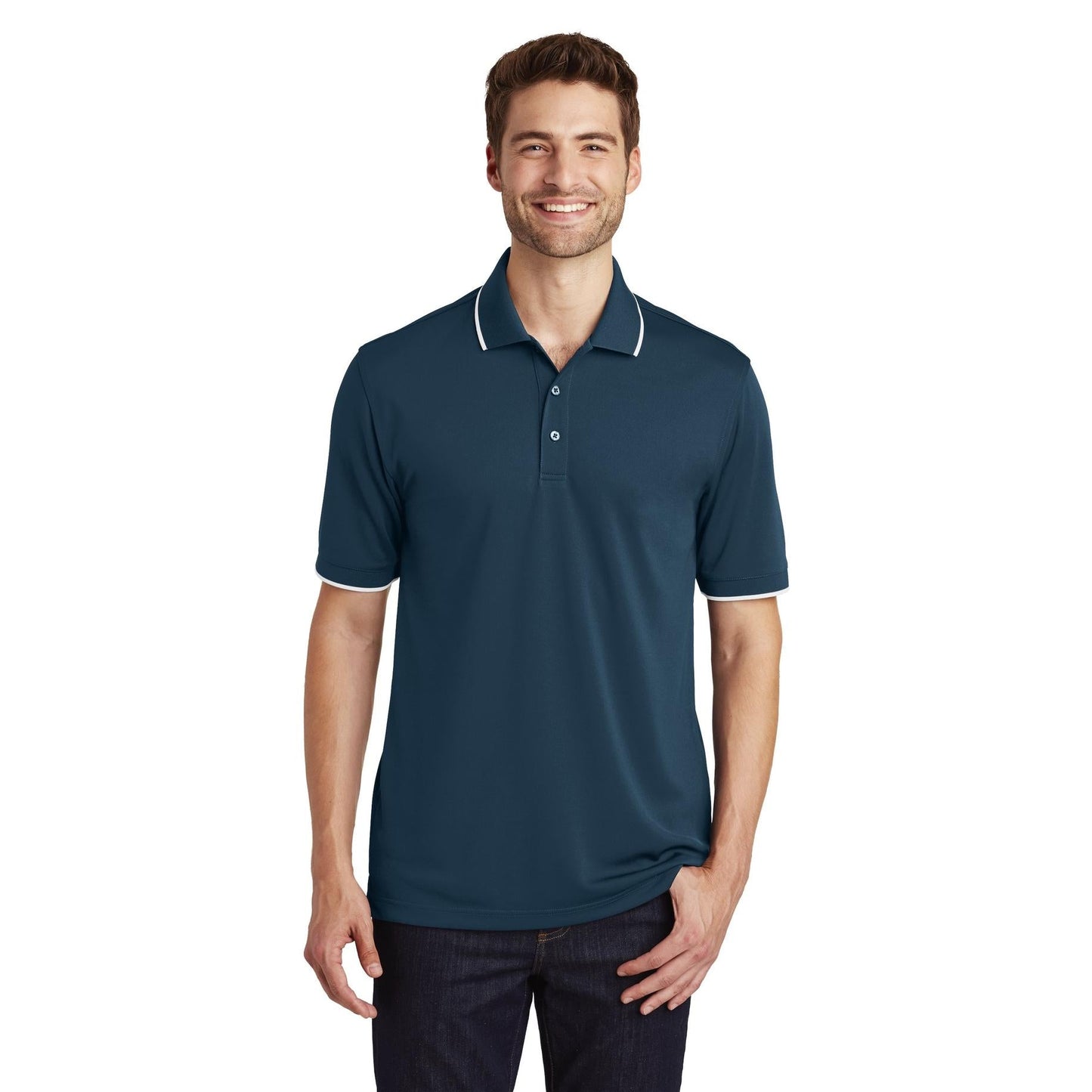 Deep Black Polo Shirt - Port Authority - Breathable Fabric