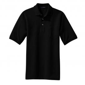 Black Polo Shirt - Port Authority - Comfortable Cotton Blend
