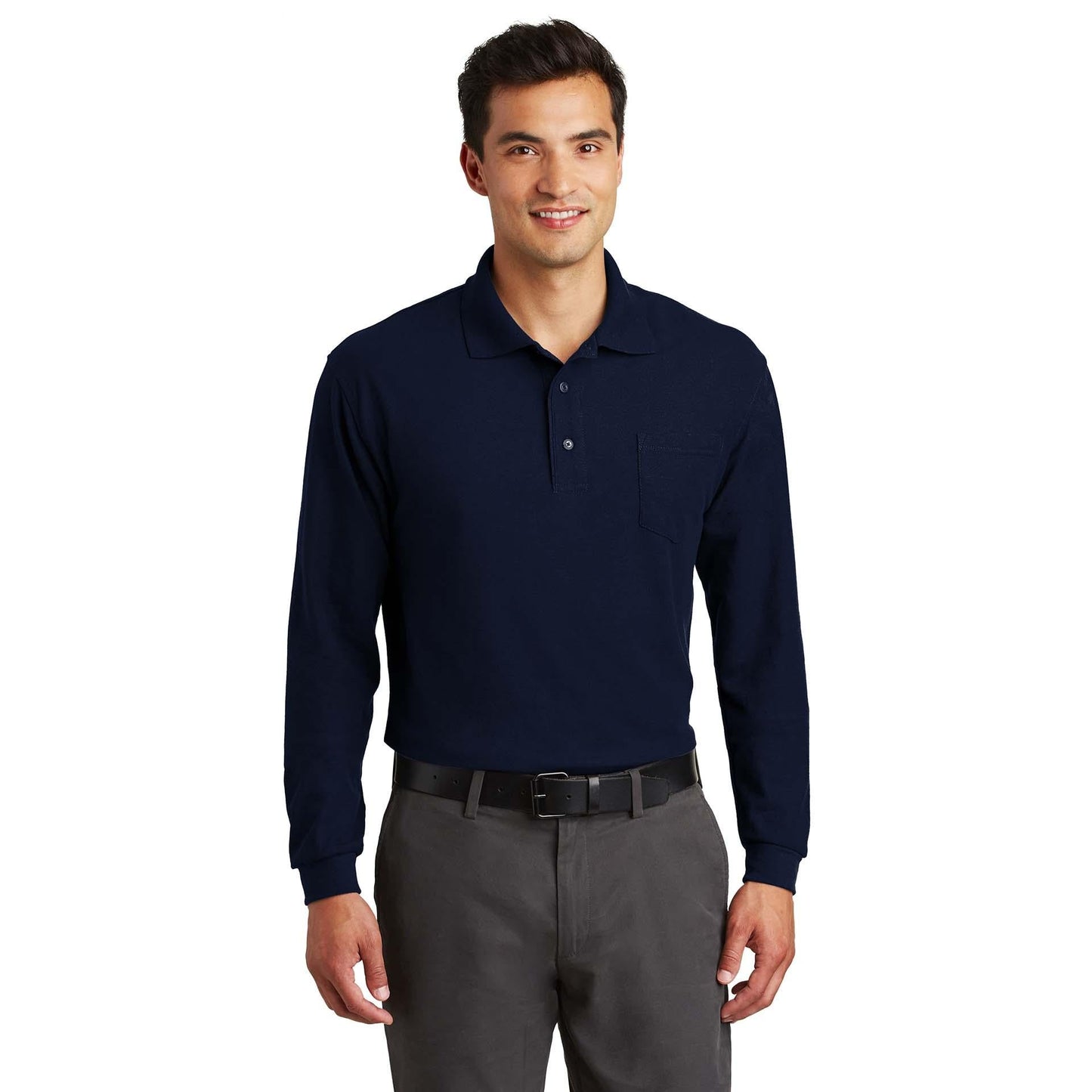 Black Polo Shirt - Port Authority - Soft Silk Touch