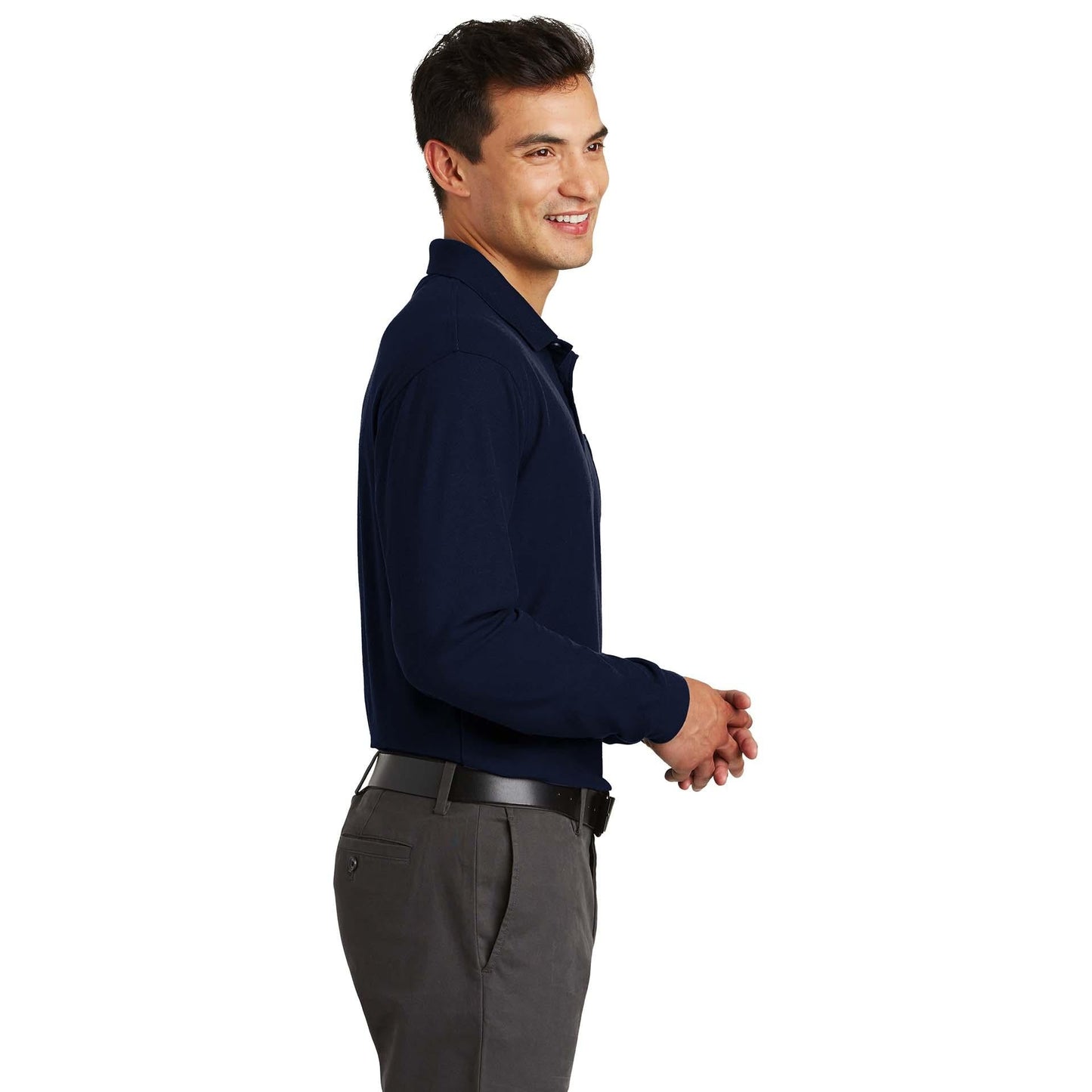 Black Polo Shirt - Port Authority - Soft Silk Touch