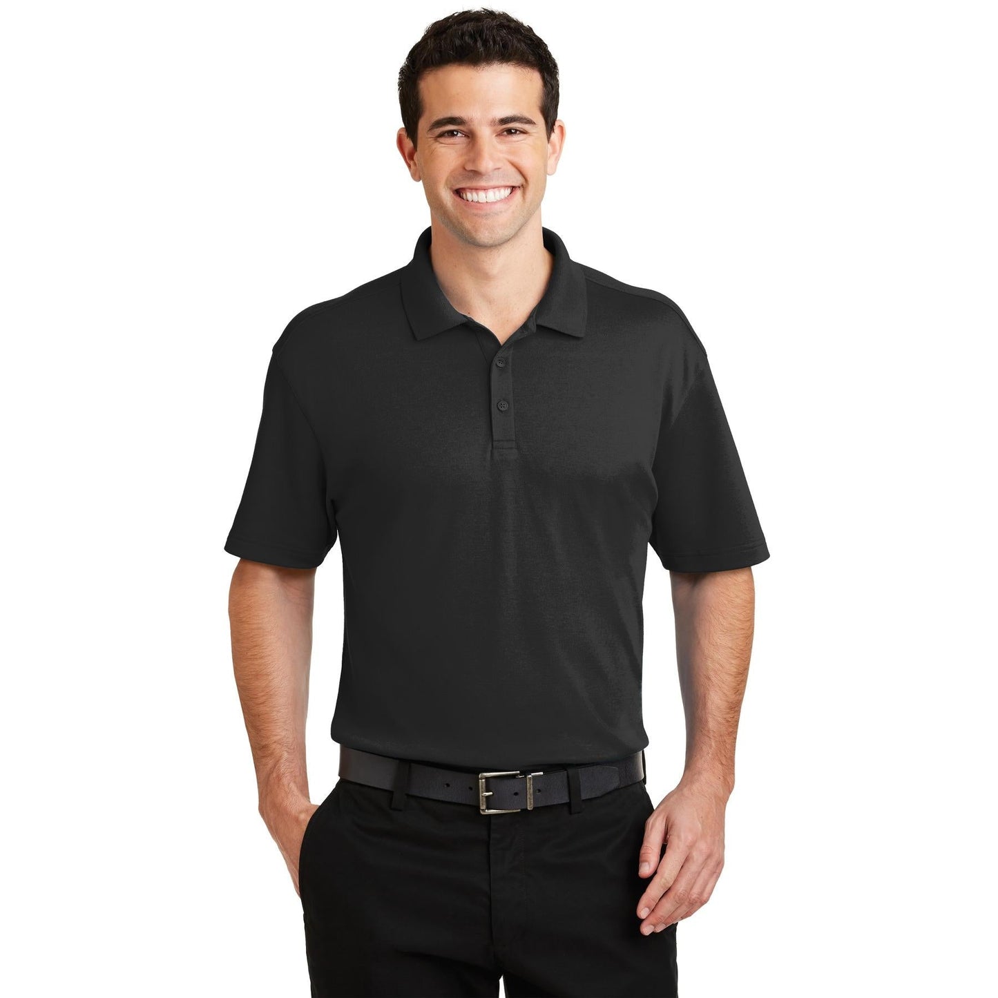 Black Polo Shirt - Port Authority - Comfortable Fabric