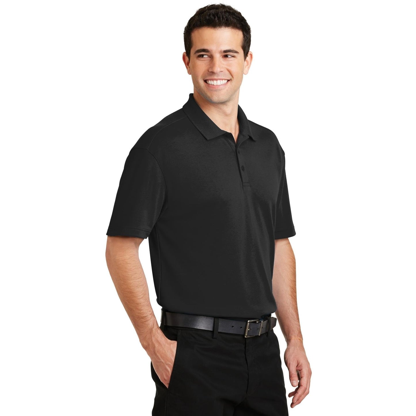 Black Polo Shirt - Port Authority - Comfortable Fabric