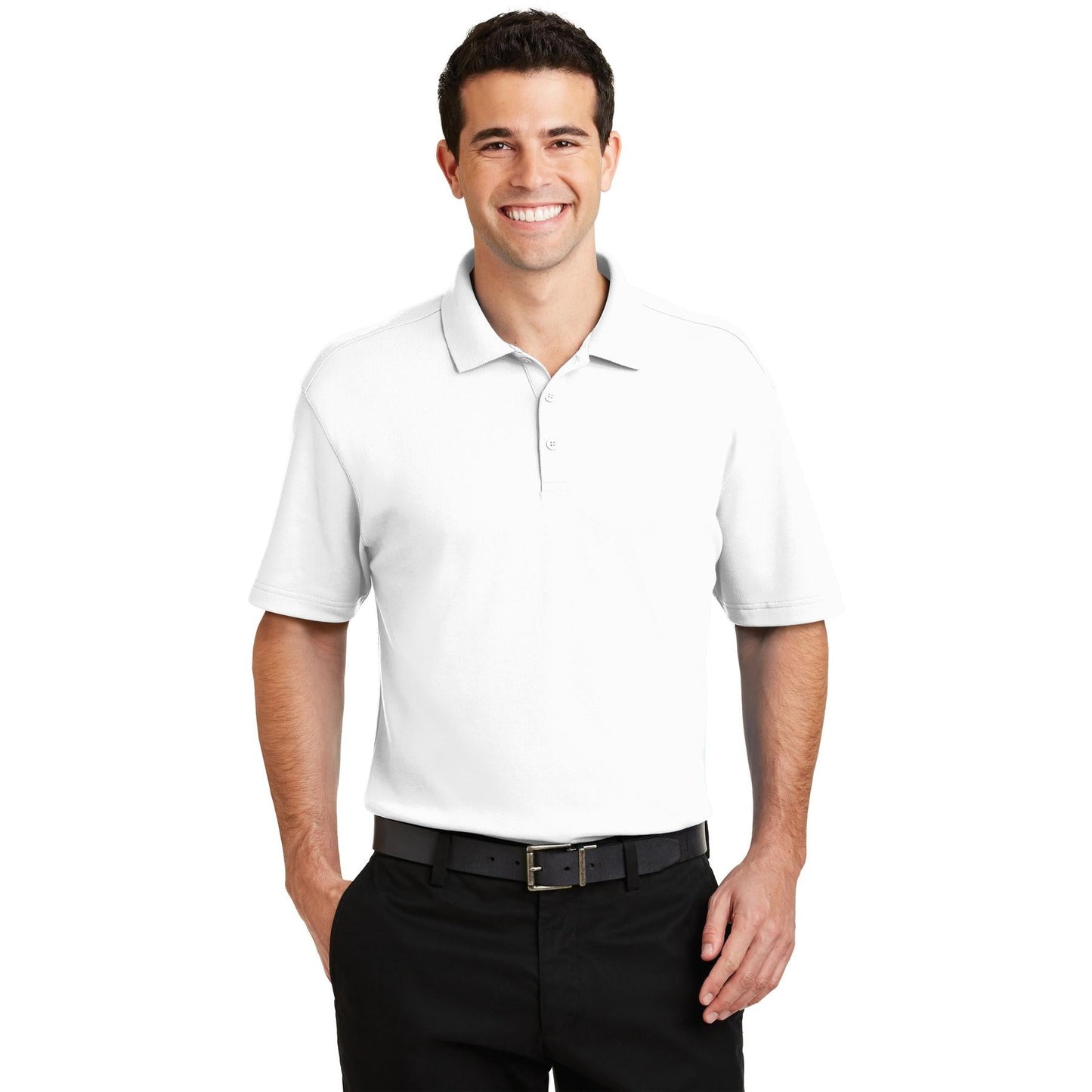 Black Polo Shirt - Port Authority - Comfortable Fabric