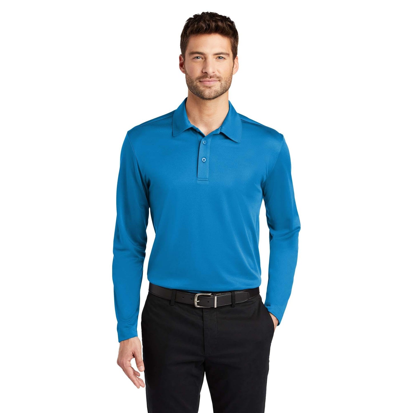 Black Performance Polo - Port Authority - Silk Touch