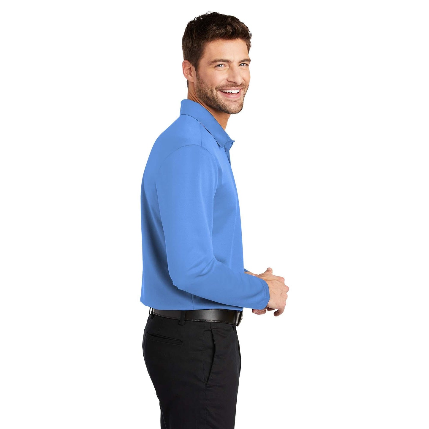 Black Performance Polo - Port Authority - Silk Touch