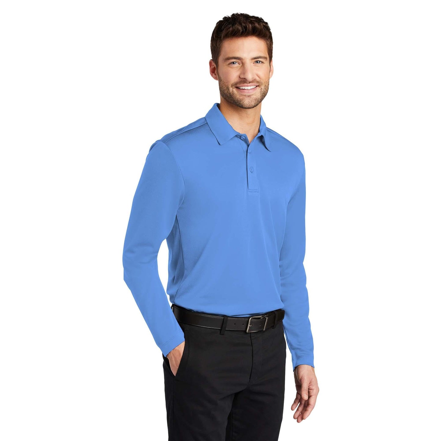 Black Performance Polo - Port Authority - Silk Touch