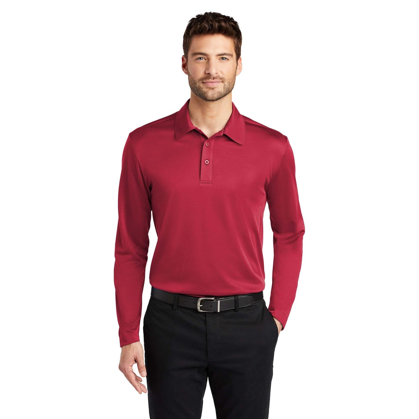 Black Performance Polo - Port Authority - Silk Touch