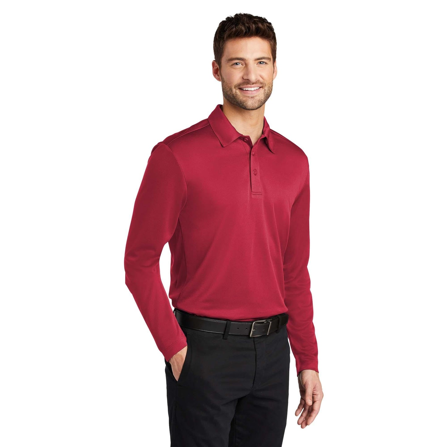 Black Performance Polo - Port Authority - Silk Touch