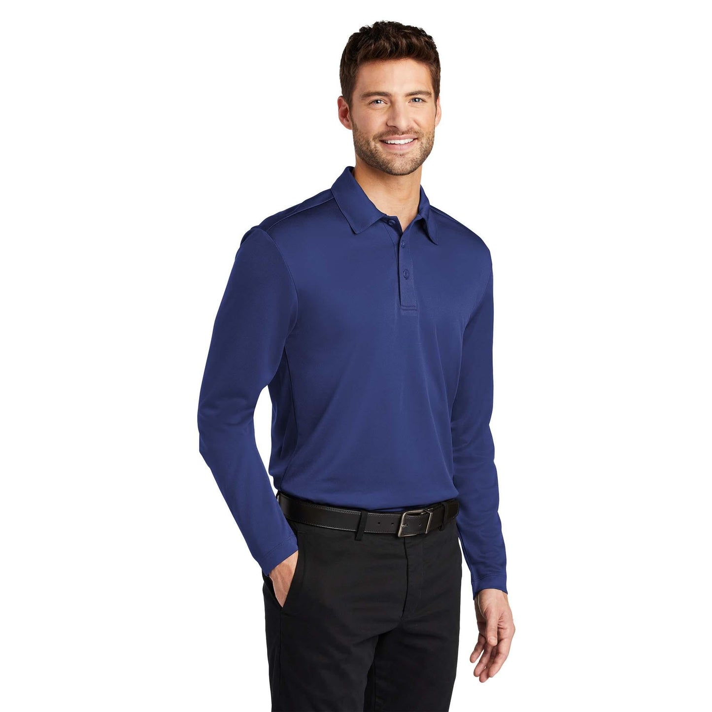 Black Performance Polo - Port Authority - Silk Touch