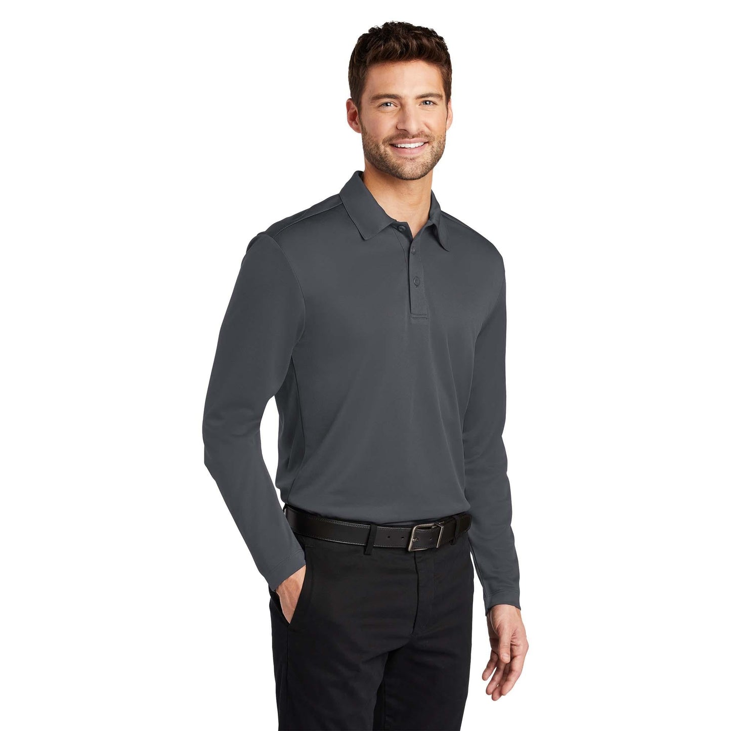 Black Performance Polo - Port Authority - Silk Touch