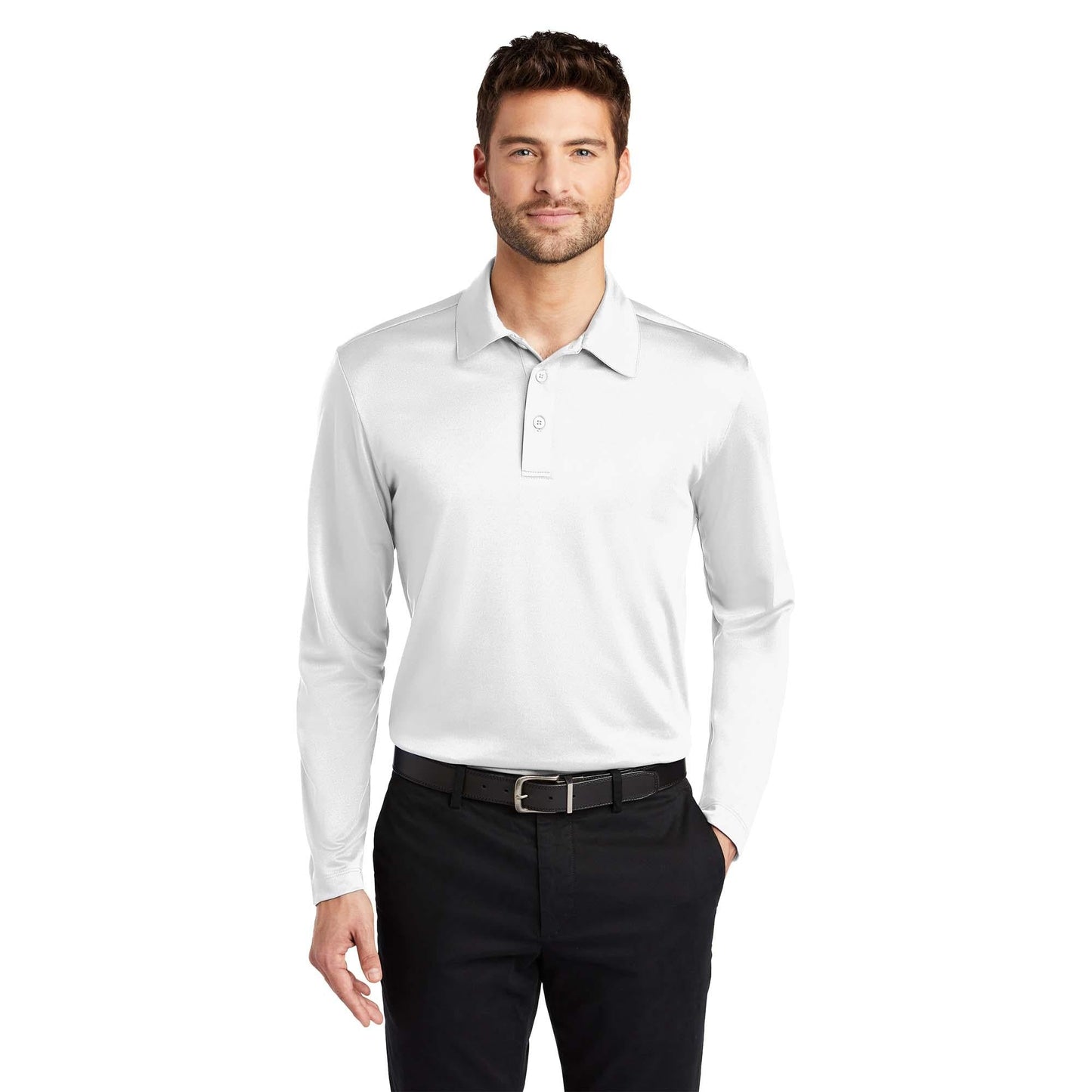 Black Performance Polo - Port Authority - Silk Touch