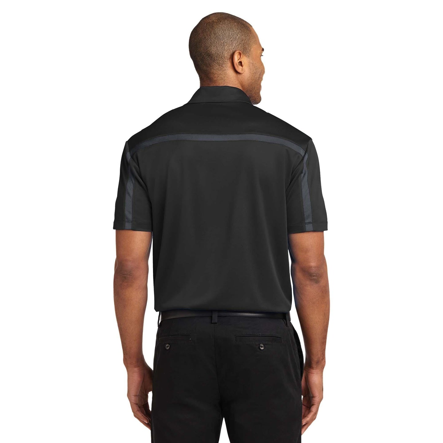 Black/Steel Grey Polo - Port Authority - Performance Fabric