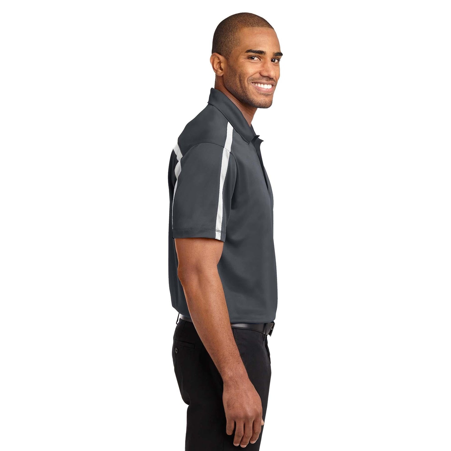 Black/Steel Grey Polo - Port Authority - Performance Fabric