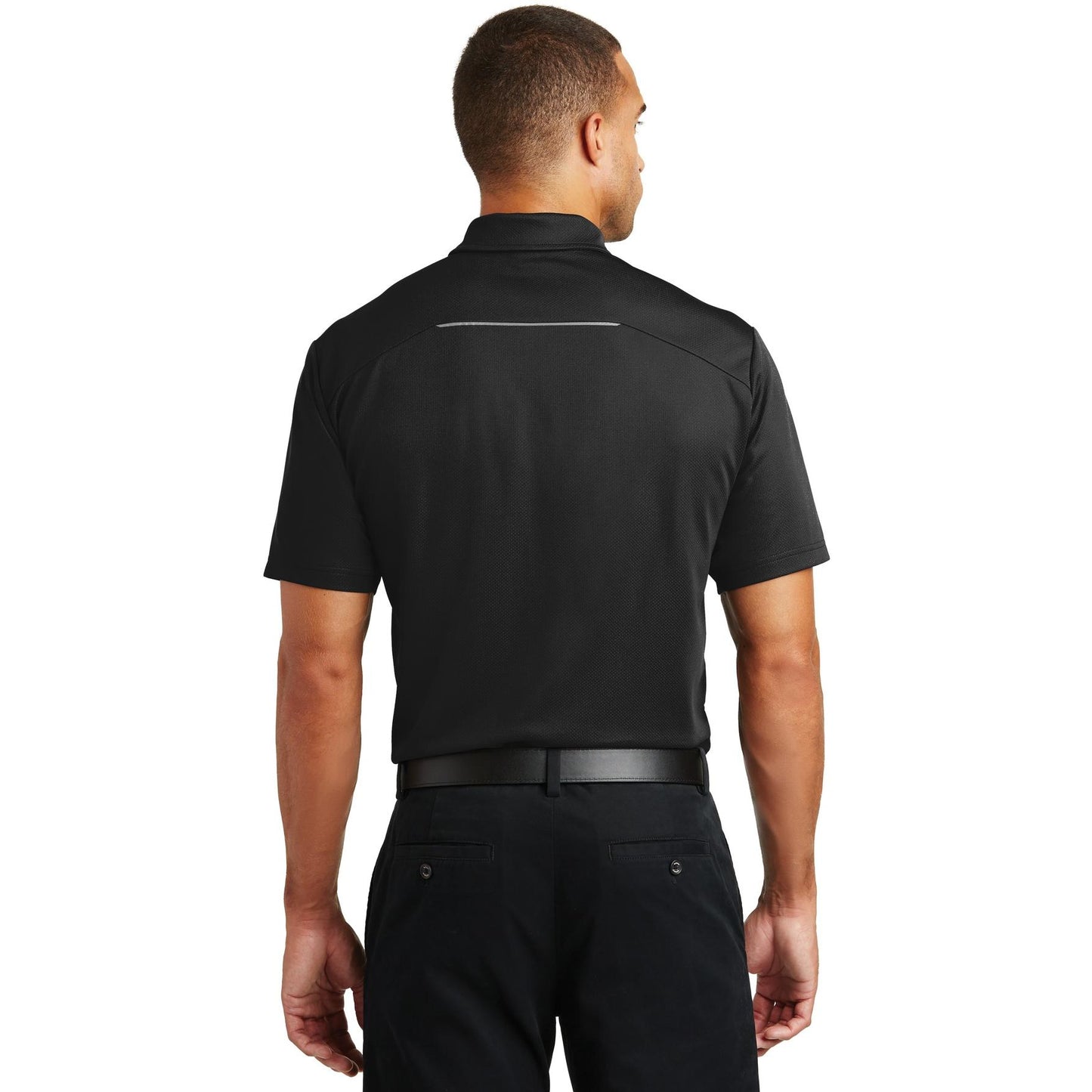Battleship Grey Polo - Port Authority - Moisture-Wicking