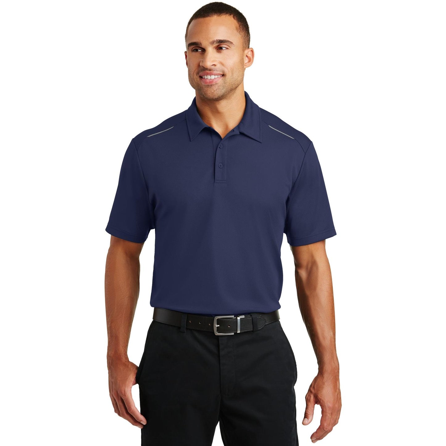 Battleship Grey Polo - Port Authority - Moisture-Wicking